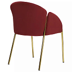Стул бордовый на золотистых ножках Burgundy Chair варинант исполнения - 3 | Loft Concept в Москве