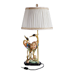Настольная лампа с абажуром и основанием в виде двух цапель Porcelain Heron Lamp варинант исполнения - 2 | Loft Concept в Москве