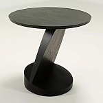 Дизайнерский журнальный столик чёрный с круглой столешницей Arycy варинант исполнения - 8 | Loft Concept в Москве