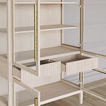 Витрина Primo со стеклянными фасадами и буфетом шпон Светлый дуб варинант исполнения - 7 | Loft Concept в Москве