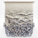 Дизайнерское современное текстильное панно Жемчуг варинант исполнения - 2 | Loft Concept в Москве