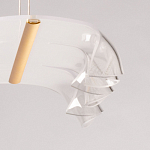 Люстра линейная с 3-мя белыми волнистыми плафонами Wave Line варинант исполнения - 10 | Loft Concept в Москве