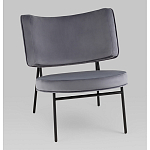 Мини-кресло District Lounge велюр серый варинант исполнения - 1 | Loft Concept в Москве