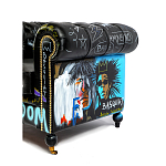 Кресло "Баския и Уорхол" Basquiat Warhol graffiti chair натуральная кожа варинант исполнения - 3 | Loft Concept в Москве