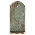 Настенный светильник зеленого цвета с бронзовой рамкой овальной формы с полкой Herbarium  варинант исполнения - 2 | Loft Concept в Москве