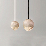 Подвесной светильник светодиодный с плафоном сферической формы Stone Helios варинант исполнения - 2 | Loft Concept в Москве