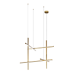 Люстра с 6-ю  пересекающимися цилиндрическими плафонами на тонких тросах Trumpet tube варинант исполнения - 6 | Loft Concept в Москве