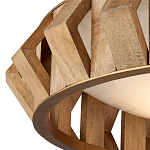 Люстра круглая из толстых деревянных реек Wooden Slats варинант исполнения - 1 | Loft Concept в Москве