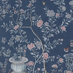 Обои ручная роспись Houghton Dark Blue варинант исполнения - 4 | Loft Concept в Москве