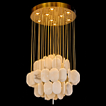 Люстра с овальными подвесками из натурального камня Spatial Composition варинант исполнения - 1 | Loft Concept в Москве