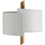 Бра из металла и дерева Ruell White Metal Wooden Wall Lamp варинант исполнения - 1 | Loft Concept в Москве