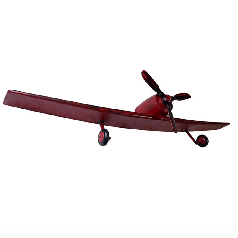 Полка книжная красная в виде самолёта в стиле лофт FLY Красный в Москве | Loft Concept 