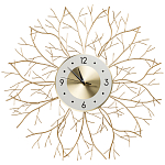 Часы настенные из металла золотые с белым циферблатом Current Time варинант исполнения - 1 | Loft Concept в Москве