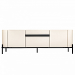 ТВ-тумба белая с чёрной столешницей с 2-мя дверками и ящиком San Marco варинант исполнения - 3 | Loft Concept в Москве