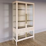 Витрина Primo со стеклянными фасадами и 2 ящиками Светлый дуб варинант исполнения - 2 | Loft Concept в Москве