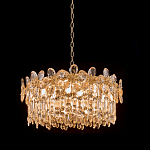 Люстра круглая с декоративными элементами в виде крупных хрустальных цветов Palace Gardens варинант исполнения - 3 | Loft Concept в Москве