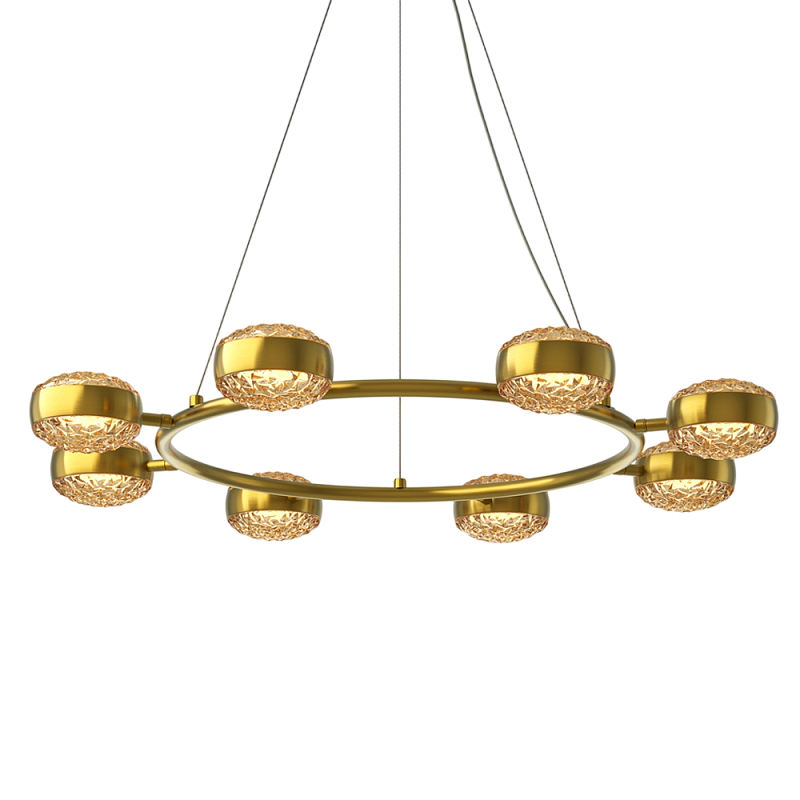 Люстра подвесная Mind 3000К 80Вт Черный Серый Латунь Янтарь (Amber) в Москве | Loft Concept 