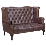 Диван из натуральной кожи на 4-х деревянных ножках из массива бука Thomas Seating brown варинант исполнения - 1 | Loft Concept в Москве