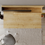 Стол письменный с выдвижным ящиком цвета древесины LEILA WORKING TABLE OAK ANTHRACITE варинант исполнения - 7 | Loft Concept в Москве