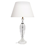Настольная лампа хрустальная с белым абажуром Diamond Facets варинант исполнения - 1 | Loft Concept в Москве