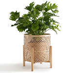 Кашпо на ножках из бамбука Bamboo Decor варинант исполнения - 5 | Loft Concept в Москве