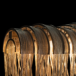 Люстра подвесная с металлическими цепочками и изогнутыми металлическими дугами 72 см Atlantis Chain варинант исполнения - 10 | Loft Concept в Москве