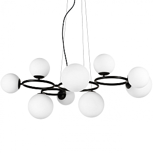 Люстра Bubbles on 4 Rings Chandelier Black