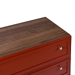 Комод красный из массива бука с 3-мя ящиками Wenge Light варинант исполнения - 4 | Loft Concept в Москве