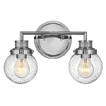 Бра для ванных комнат с прозрачным шарообразным плафоном из стекла с пузырьками на круглом основании Hinkley варинант исполнения - 16 | Loft Concept в Москве