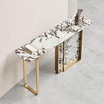 Консоль с прямоугольной мраморной столешницей Vivian Console варинант исполнения - 2 | Loft Concept в Москве