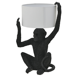 Настольная лампа Black Monkey Holding Lampshade