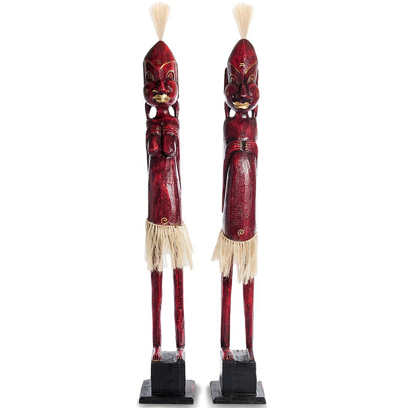   2-   Asmat Tall Statuettes Red     | Loft Concept 