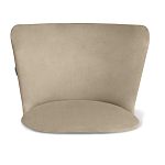 Барный стул со спинкой на 4-х коричневых ножках Бежевый Велюр Ava Charm варинант исполнения - 3 | Loft Concept в Москве