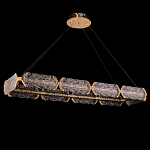 Люстра прямоугольная с текстурным природным рисунком IceFlame варинант исполнения - 2 | Loft Concept в Москве