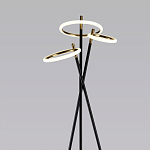 Торшер с 3-мя круглыми светодиодными лампами на черной триноге Underlining варинант исполнения - 2 | Loft Concept в Москве