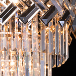 Люстра многоярусная с переплетенными металлическими элементами черного и золотого цвета и прозрачными хрустальными подвесками Empire Chandelier Crystal варинант исполнения - 5 | Loft Concept в Москве