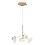 Подвесной светильник с белыми и прозрачными цветочными лепестками Wintery flovers варинант исполнения - 2 | Loft Concept в Москве