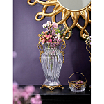 Ваза прозрачная с бронзовыми ручками в виде ангелов Eden Garden варинант исполнения - 3 | Loft Concept в Москве