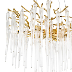 Люстра с хрустальными подвесками Frozen Drops Chandelier Gold 10 варинант исполнения - 3 | Loft Concept в Москве