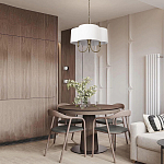 Люстра с белым текстильным абажуром Vitorino  варинант исполнения - 6 | Loft Concept в Москве