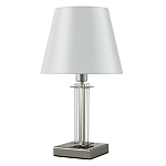 Настольная лампа с белым тканевым абажуром в форме конуса Laurent варинант исполнения - 1 | Loft Concept в Москве