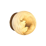 Настенно-потолочный светильник с плафоном в форме шара из алебастра Cryptocrystalline Stone варинант исполнения - 4 | Loft Concept в Москве