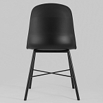 Стул из прочного пластика на металлическом основании Anora Black варинант исполнения - 4 | Loft Concept в Москве