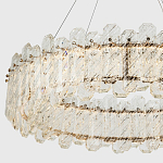 Круглая люстра с декором из рельефного стекла Cassian Relief Glass Chandelier 80 варинант исполнения - 2 | Loft Concept в Москве