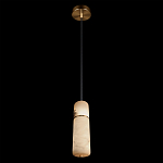 Подвесной светильник с цилиндрическим плафоном из белого алебастра Cryptocrystalline Stone варинант исполнения - 4 | Loft Concept в Москве