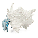 Статуэтка голубой рак с белой раковиной Marine Accessories варинант исполнения - 4 | Loft Concept в Москве