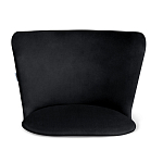 Барный стул со спинкой на 4-х коричневых ножках Черный Велюр Ava Charm варинант исполнения - 3 | Loft Concept в Москве