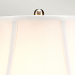 Настольная лампа с фарфоровым основанием с декоративным орнаментом и белым абажуром на темной круглой подставке Elstead Lighting варинант исполнения - 2 | Loft Concept в Москве