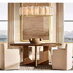 Люстра круглая Д80 см с абажуром из прямоугольных панелей Calling to Shine варинант исполнения - 1 | Loft Concept в Москве