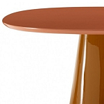 Обеденный стол оранжевый с тонкой столешницей и основанием в виде конуса Viola варинант исполнения - 1 | Loft Concept в Москве
